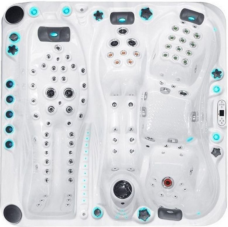 Гидромассажный бассейн Passion Spas Euphoria Mighty Wave (230x230x91 см), Серебристо-белый