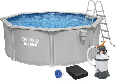 Збірний басейн Bestway Hydrium 56574 (360x122 см) з пісочним фільтром, драбиною та тентом