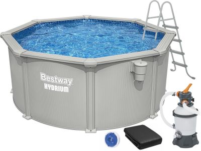 Збірний басейн Bestway Hydrium 56566 (300x122 см) з пісочним фільтром, драбиною та тентом