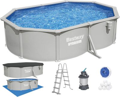 Збірний басейн Bestway Hydrium 56586 (500x360x122) з пісочним фільтром
