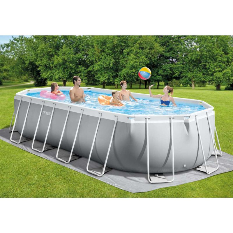 Каркасный бассейн Intex 26798 OVAL (610х305х122 см) с картриджным фильтром, лестницей и тентом