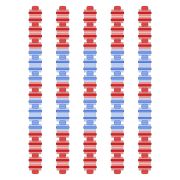 Розділювач доріжки Hayward Big Red/Blue, AISI 316, 25 м
