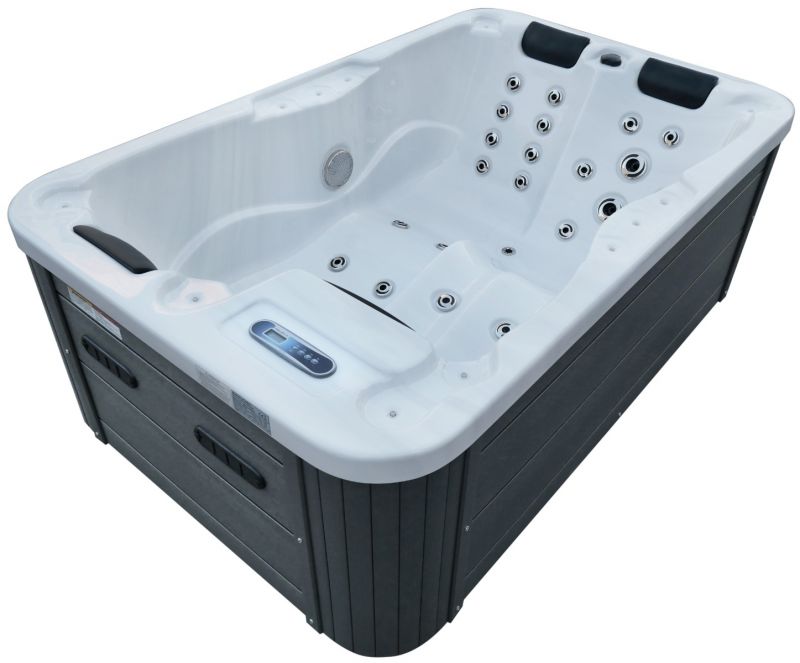 Гидромассажный бассейн Aquajoy Alicante (205х130х70 см), Серебристо-белый мрамор