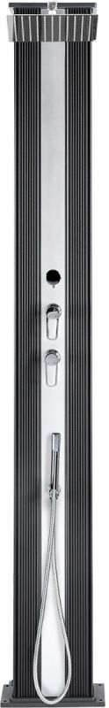 Душ солнечный Aquaviva Hybride Dada Straight алюминиевый с мойкой для ног, антрацит DS-D463NX, 40 л