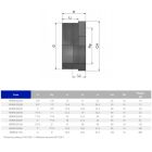 Втулка-футорка ПВХ Effast RERRCE025B коротка, різьбова 3/4"x1/2"
