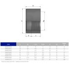 Редукційне кільце ПВХ Effast RGRRCG063F з різьбою, d63х1-1/2" мм