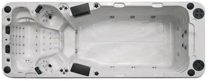Плавательный SPA бассейн Passion Spas Aquatic 5 (580x228x155 см), Серебристо-белый