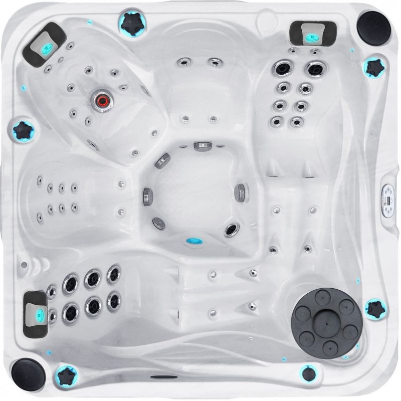 Гидромассажный бассейн Passion Spas Delight (213х213х91 см), Серебристо-белый