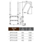 Сходи для басейну Emaux Mixta SFF415-SR (4 сходинки), AISI-304