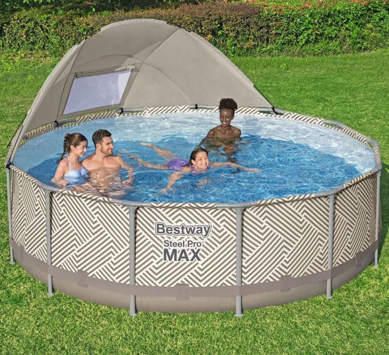 Каркасний басейн Bestway 561FY (396х107 см) з картриджним фільтром, драбиною, тентом і навісом