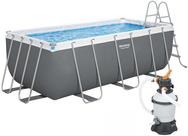 Каркасний басейн Bestway 56457 (412х201х122 см) з пісочним фільтром та драбиною