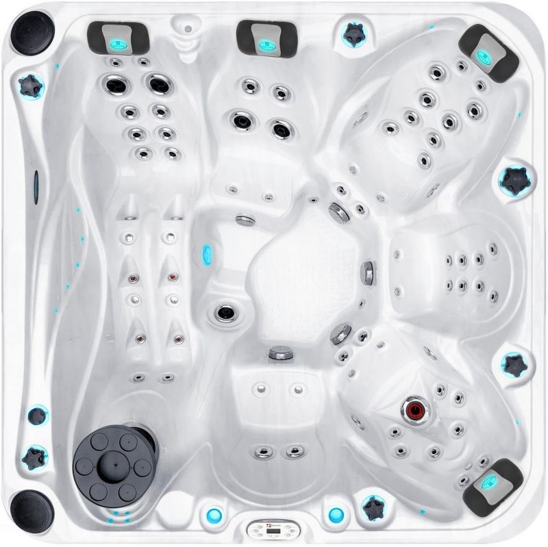 Гидромассажный бассейн Passion Spas Admire (230х230х91 см), Серебристо-белый