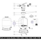 Дюзова коробка в комплекті з трубою для Emaux V450 89010105