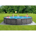 Каркасный бассейн Intex 26744 GREYWOOD (549х122 см) с картриджным фильтром, лестницей и тентом