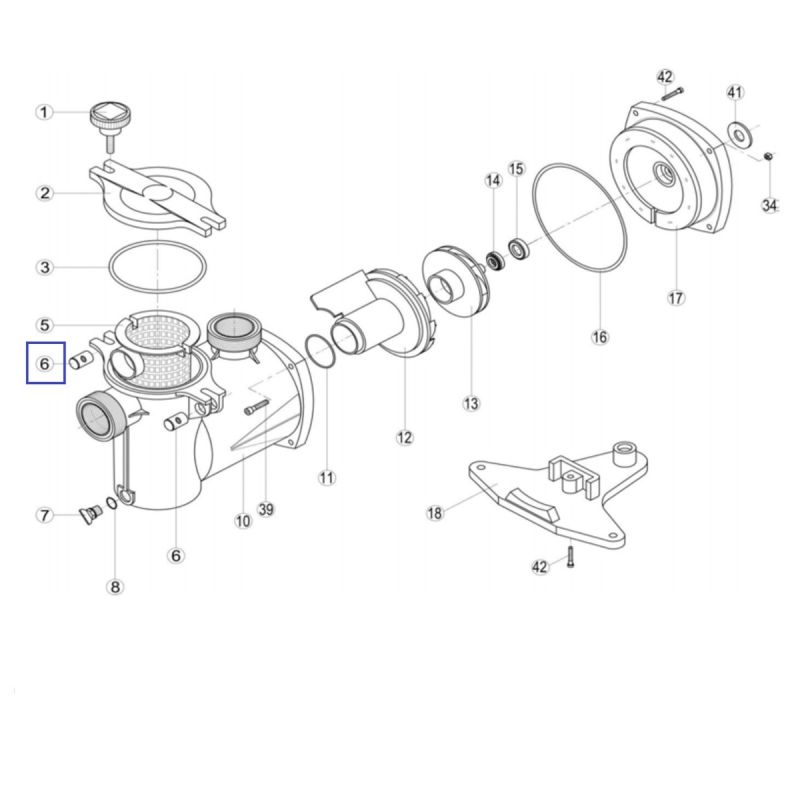 Тримач для кришки префільтра насоса Kripsol OK, NK, KAP (RKS060/RBH0016)