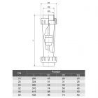 Ротаметр Aquaviva DN40 з внутрішньою різьбою d1-1/2" 1000-10000 л/год