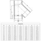 Трійник ПВХ Aquaviva 45° клейовий, d75 мм