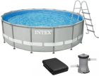 Каркасний басейн Intex 26756 Premium (610х132 см) з картриджним фільтром, драбиною, підкладкою і тентом