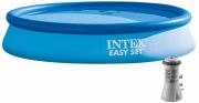 Надувний басейн Intex 28142 (396х84 см) з картриджним фільтром