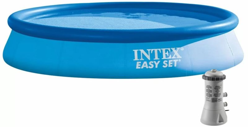 Надувний басейн Intex 28142 (396х84 см) з картриджним фільтром