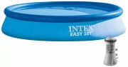 Надувний басейн Intex 28158 (457х84 см) з картриджним фільтром