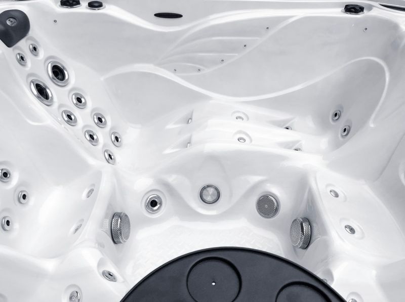 Гидромассажный бассейн Passion Spas Solace (213х213х91 см), Серебристо-белый
