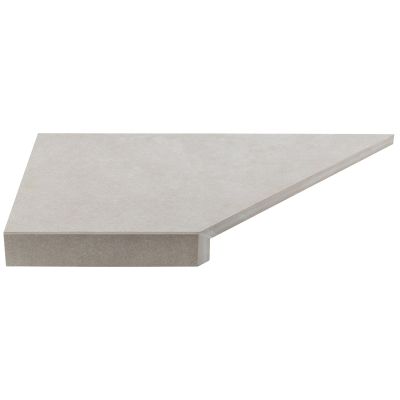 Кутовий Г-подібний елемент бортової плитки Aquaviva Montagna Light Gray, 595x345x50(20) мм (лівий/45°) Кутовий Г-подібний елемент бортової плитки Aquaviva Montagna Light Gray, 595x345x50(20) мм (лівий/45°)