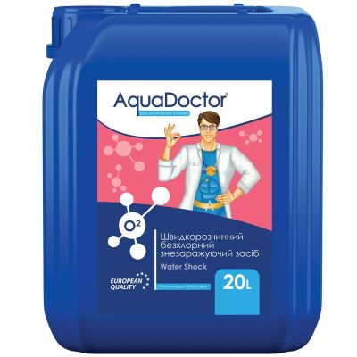 Рідкий дезінфектант на основі активного кисню AquaDoctor Water Shock О2 (20 л)